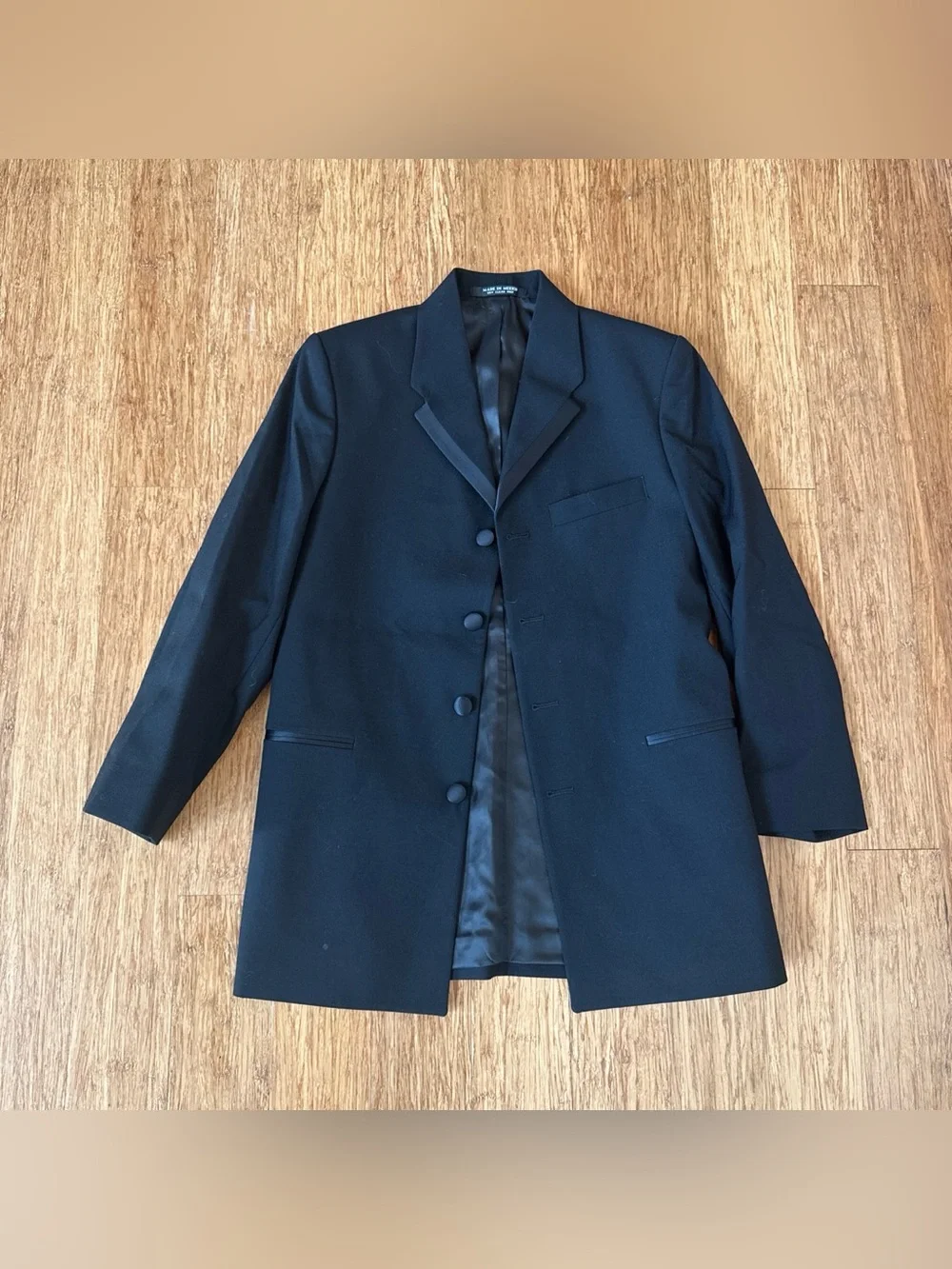 Oscar de la Renta formal black tuxedo jacket Size 16 B.